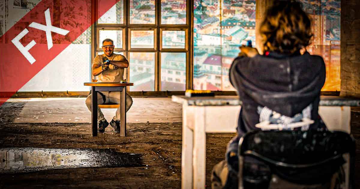 Pistole: FX drill (hotel)